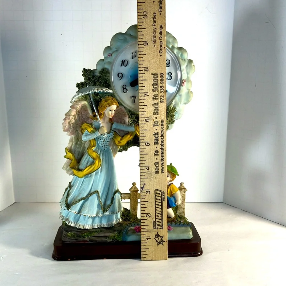 nostalgic aesthetic Prestige Angel & Boy Pendulum Clock with Swinging Bird
